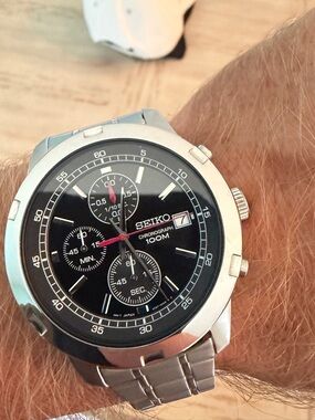 Seiko Chronograph SKS421 – Black Dial, 100M, Great Condition